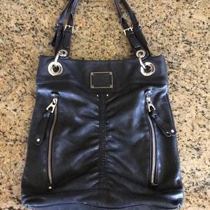B Makowsky Leather Hobo Shoulder Bag